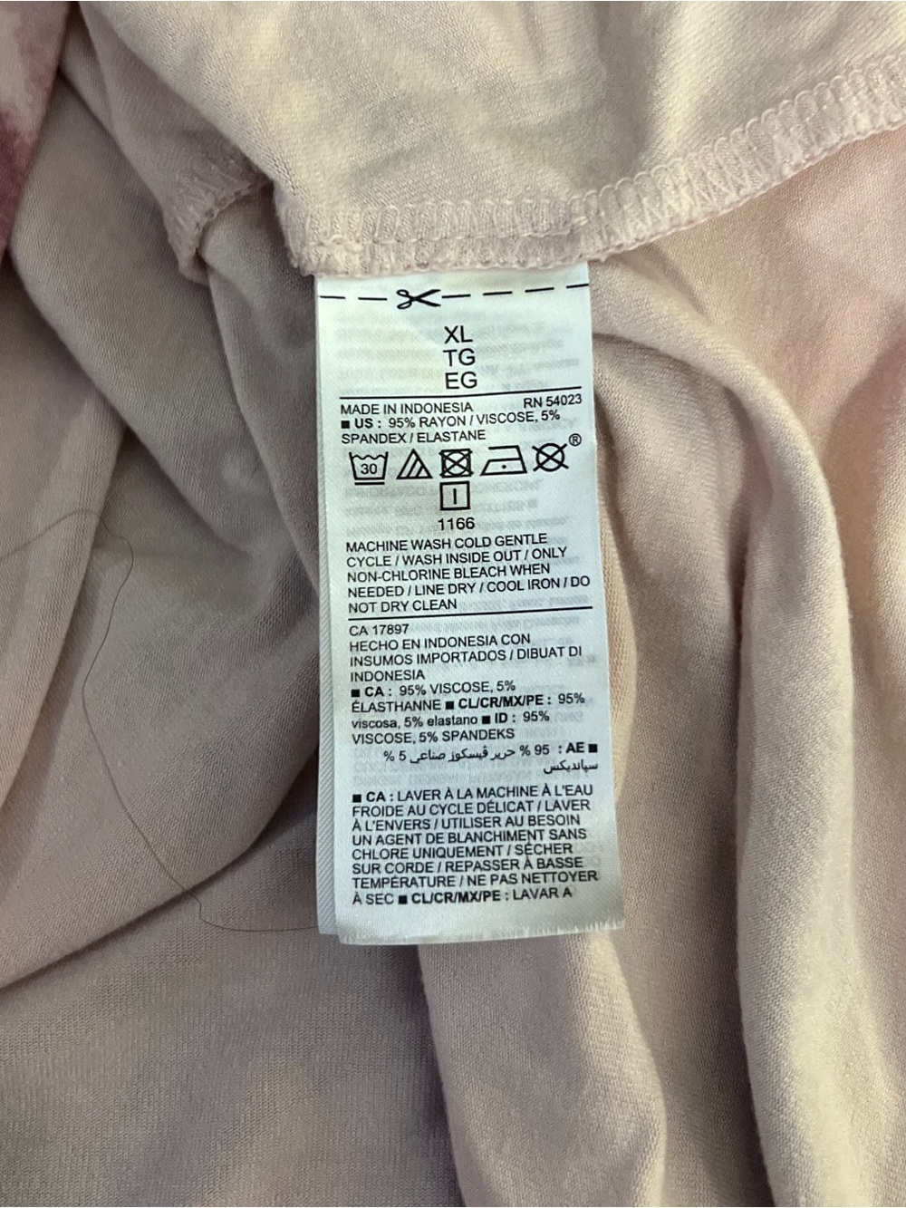 Old Navy Sleeveless Swing Tank Dress in Mauve Tie Dye Size XL - Picture 6 of 6